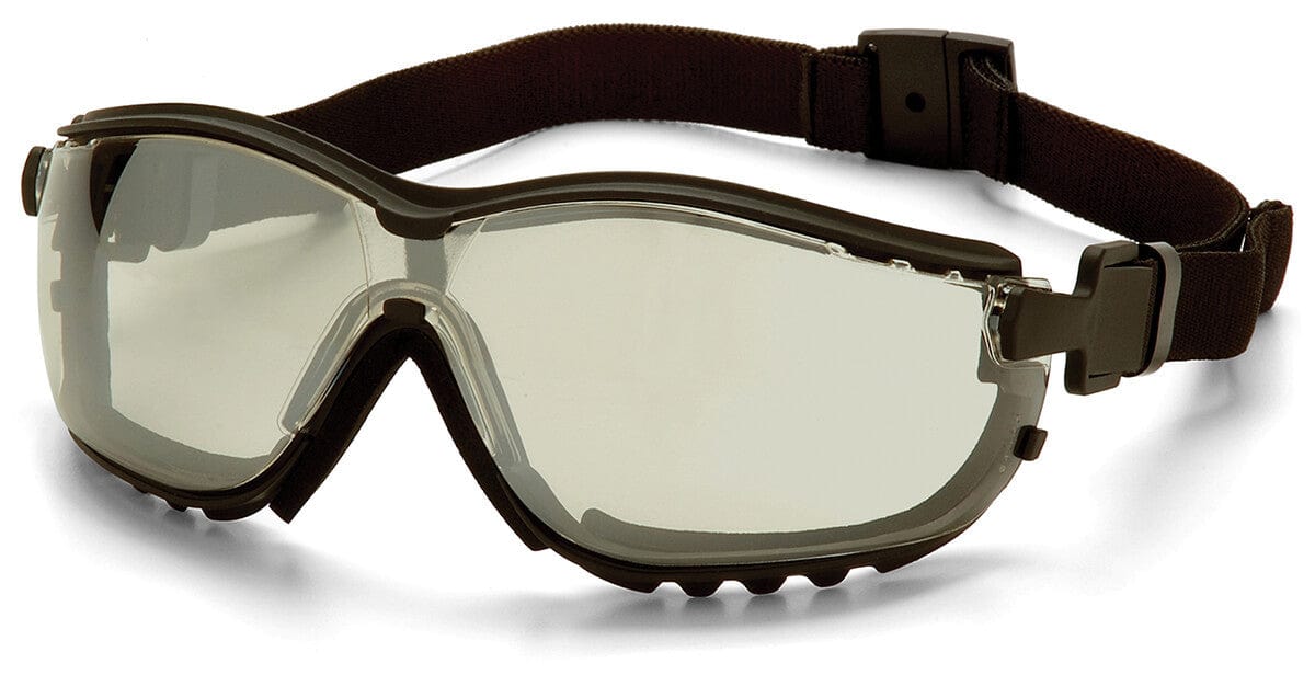 Pyramex V2G Safety Glasses/Goggles with Black Frame and Indoor/Outdoor Anti-Fog Lens GB1880ST