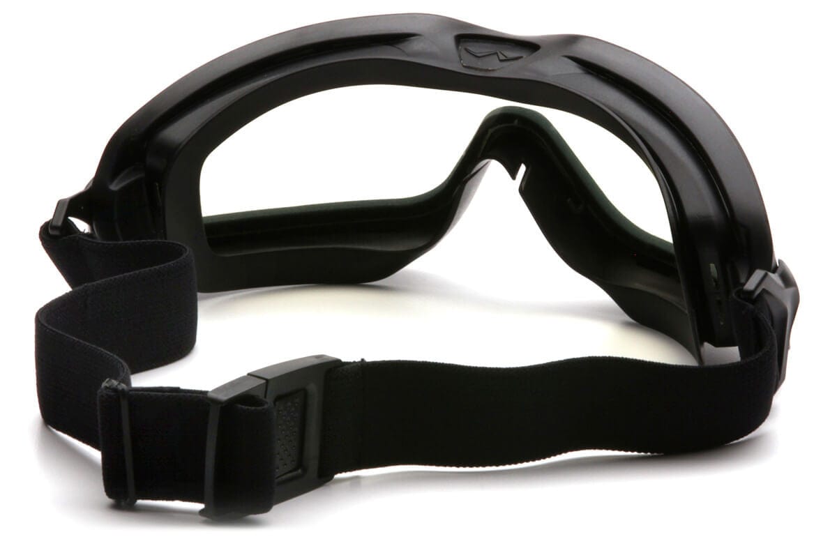 Pyramex V2G Plus Goggles with Black Frame and Dual Clear Anti-Fog Lens GB6410SDT - Back