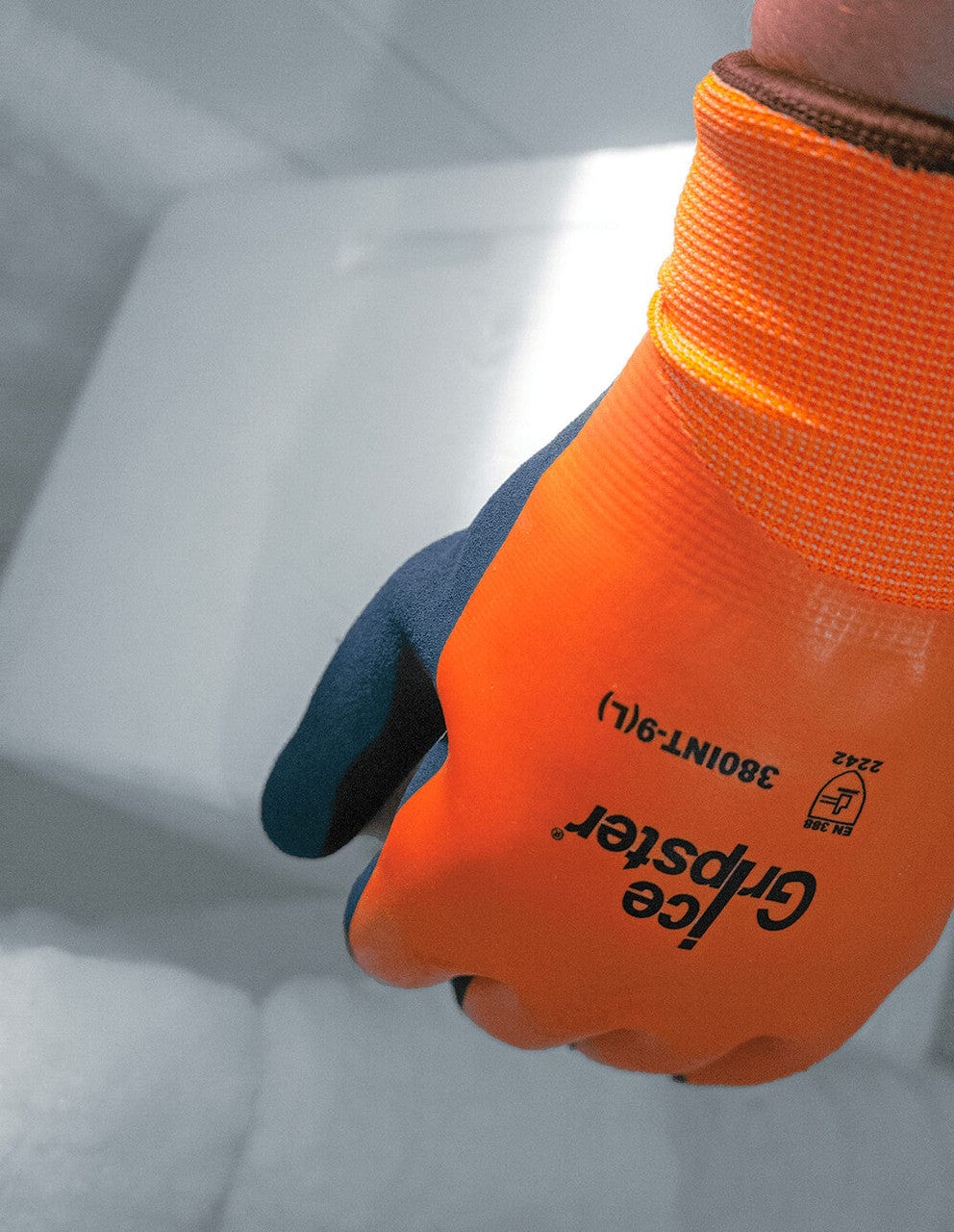 Global Glove 380INT Ice Gripster High-Visibility Water-Resistant Gloves GG-380INT - In Use 2