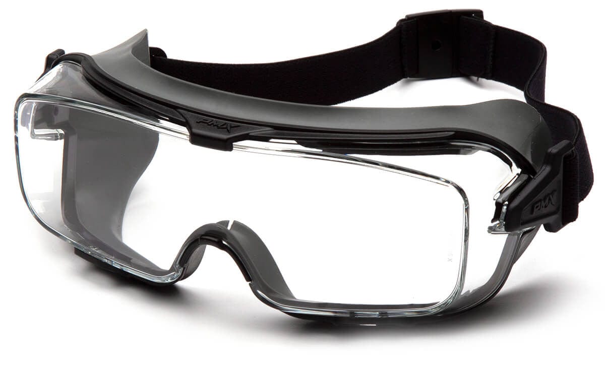 Pyramex Cappture Pro Safety Glasses with Gasket & Strap and H2MAX Clear Anti-Fog Lens GG9910TM