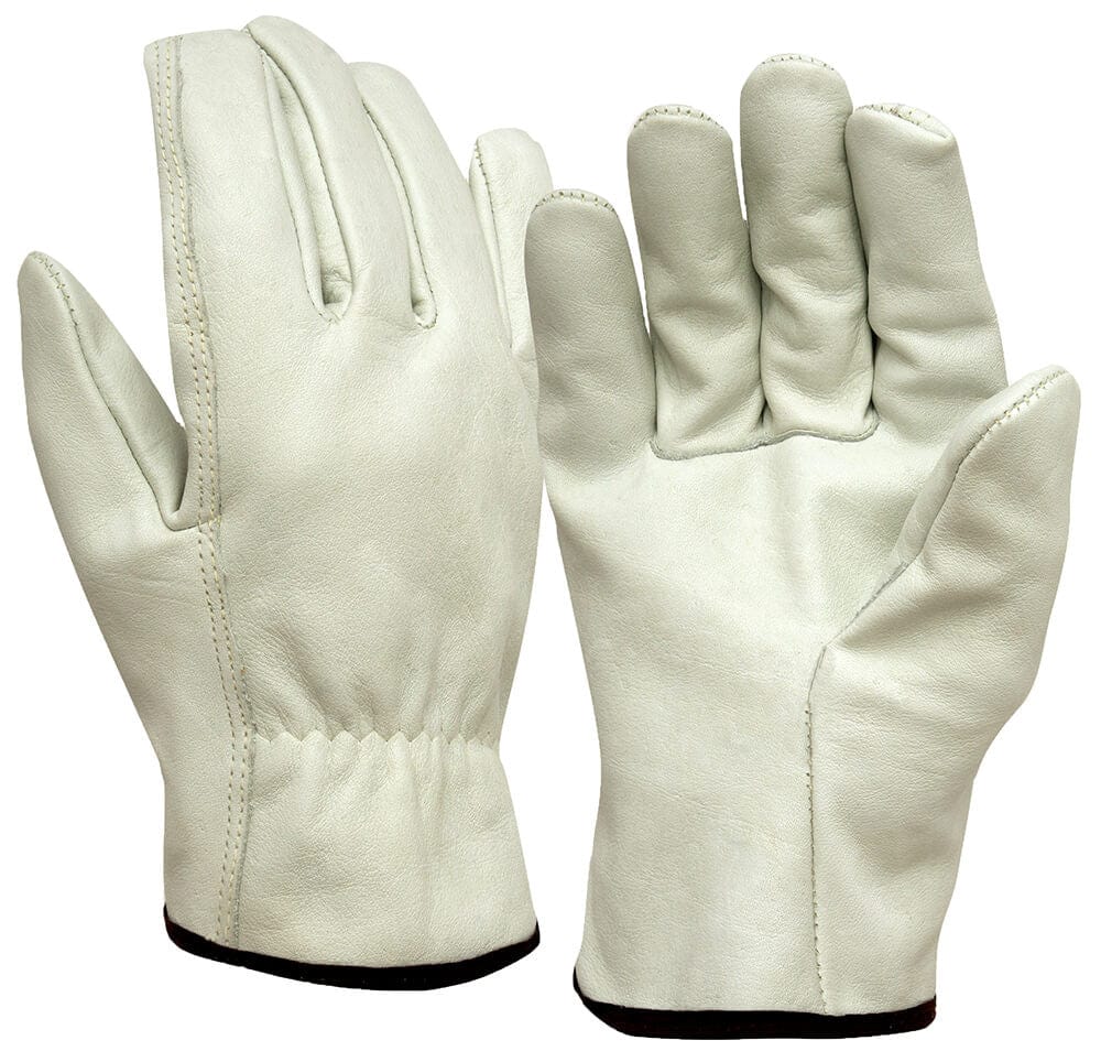 Pyramex GL2004 Grain Cowhide Leather Driver Gloves w/ Straight Thumb (12 Pair)