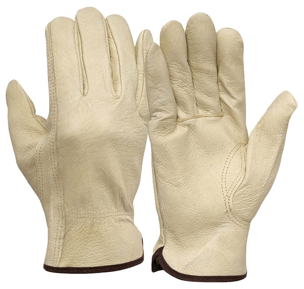 Pyramex GL4001K Pigskin Leather Driver Gloves w/ Keystone Thumb (12 Pair)