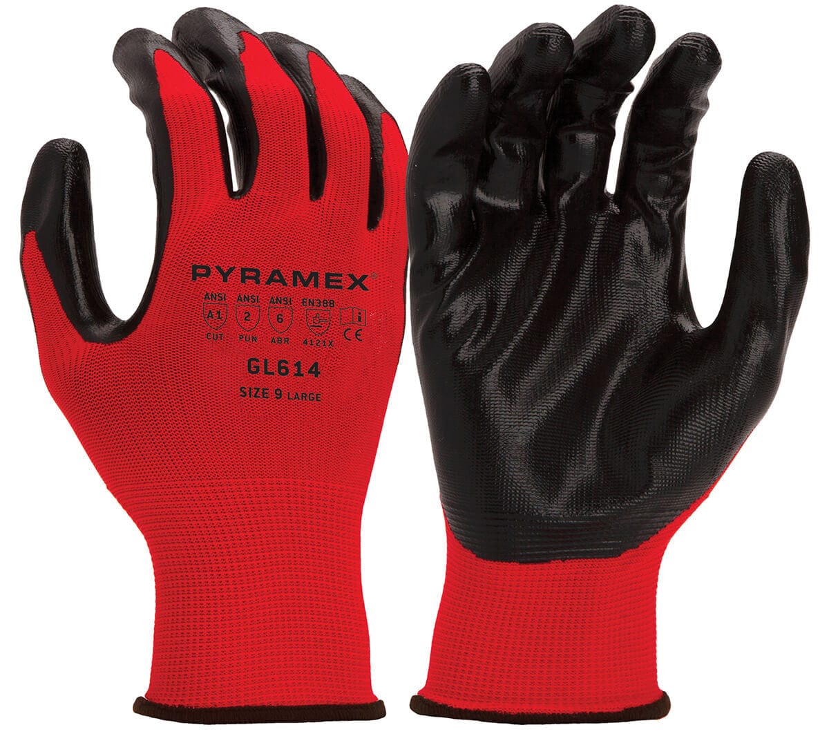 Pyramex GL614 Cut-Resistant A1 Nitrile Foam Dipped Gloves