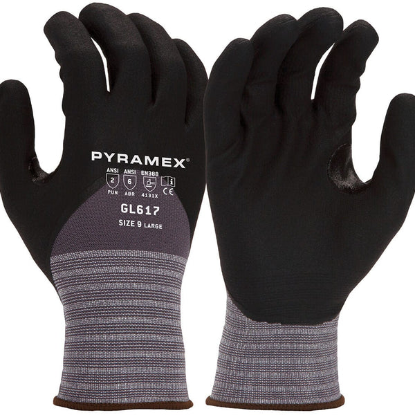 Pyramex GL607C Hi-Vis Cut-Resistant A4 Foam Nitrile Dipped Gloves