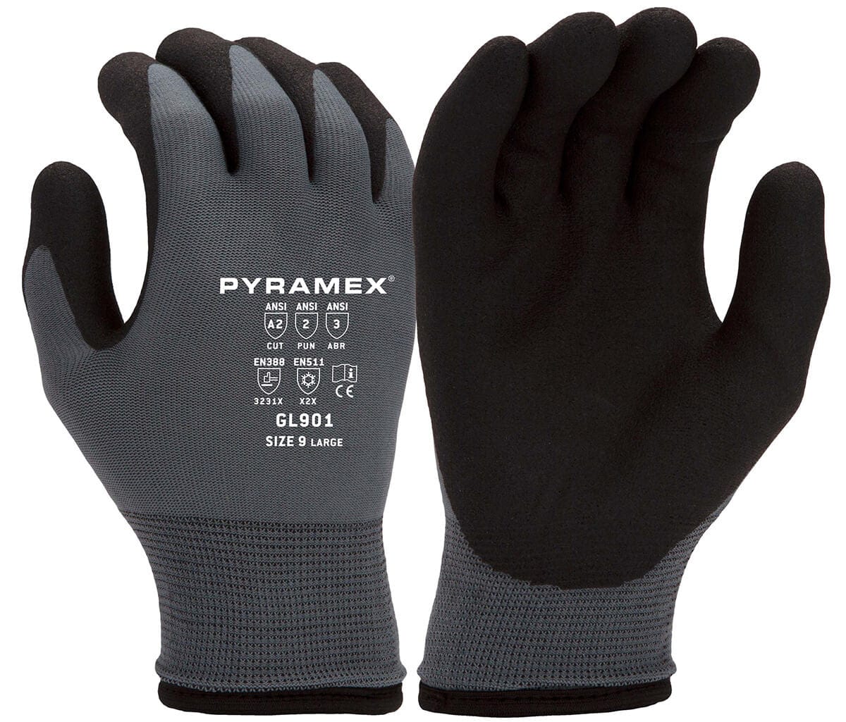 Pyramex GL901 Insulated Cut-Resistant A2 Dipped Gloves GL901