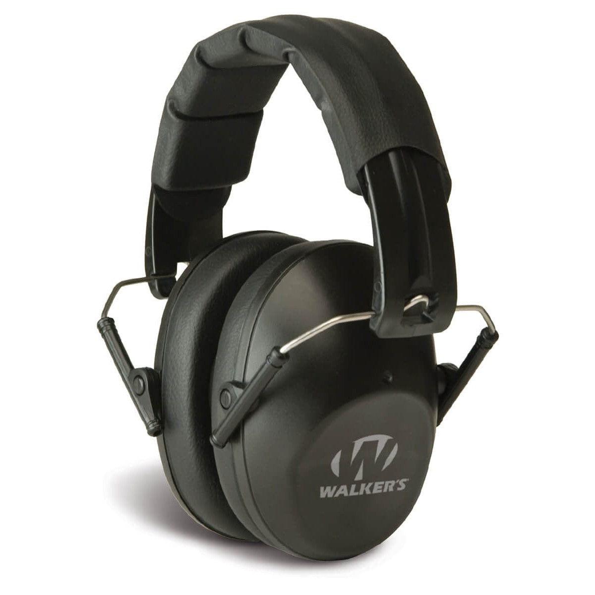 Walker's Pro Low-Profile Folding Earmuff Black NRR 22