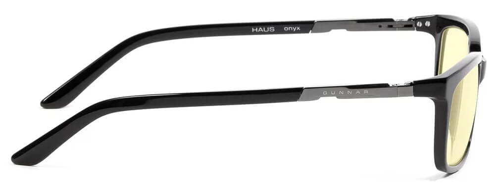 Gunnar Haus Computer Glasses with Onyx Frame and Amber Lens - Side