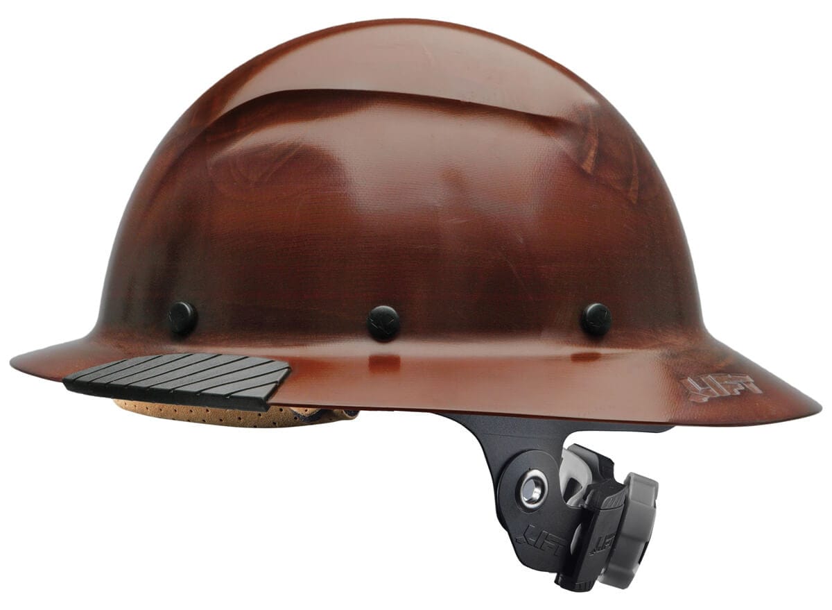 Lift Safety Dax Fiber Resin Full Brim Hard Hat with 6-Point Suspension - Natural Side