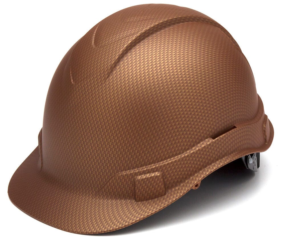 Pyramex Ridgeline Cap Style Hard Hat with 4-Point Ratchet Suspension - Matte Copper Pattern