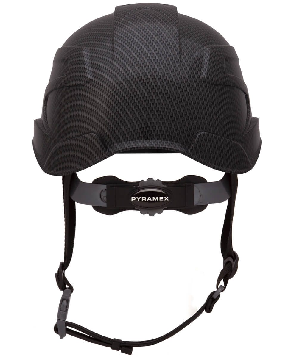 Pyramex Ridgeline XR7 Cap Style Hard Hat with 6-Point Ratchet Suspension - Back View