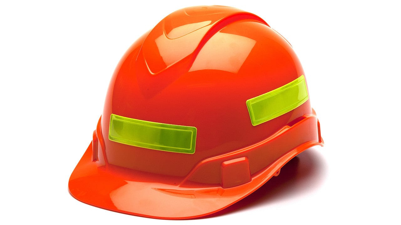 Pyramex Adhesive Reflective Strips for Hard Hats - Lime