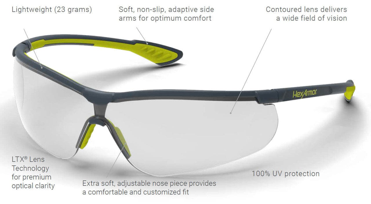 HexArmor VS250 Safety Glasses with Variomatic Dark TruShield Anti-Fog Lens 11-15008-08 - Features