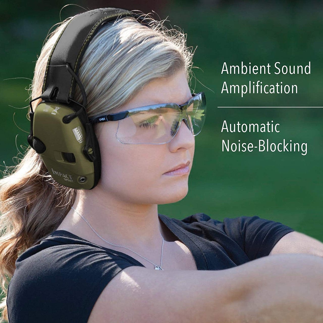 Howard Leight Impact Sport Ambient Sound Amplification and Automatic Noise-Blocking Ear Muff R-01526