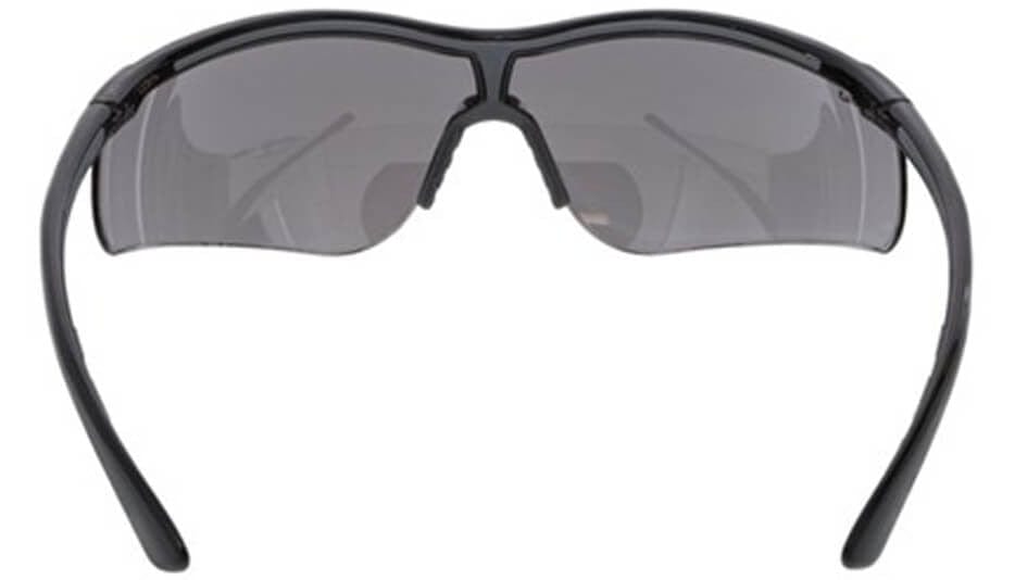 MCR Safety Klondike KD7 Safety Glasses with Black Frame and Gray UV-AF Lens KD712AF - Back View