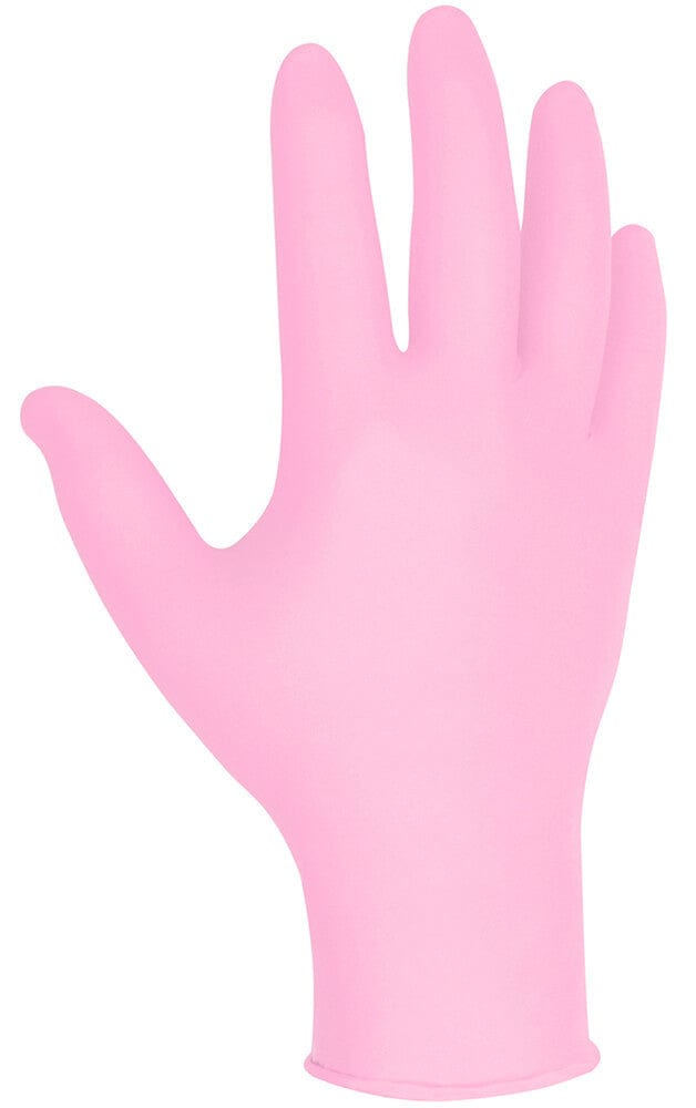 MCR NitriShield 6010P Disposable Gloves, Pink, Medical Grade, Powder Free, 4 Mil (Box 100) - Glove