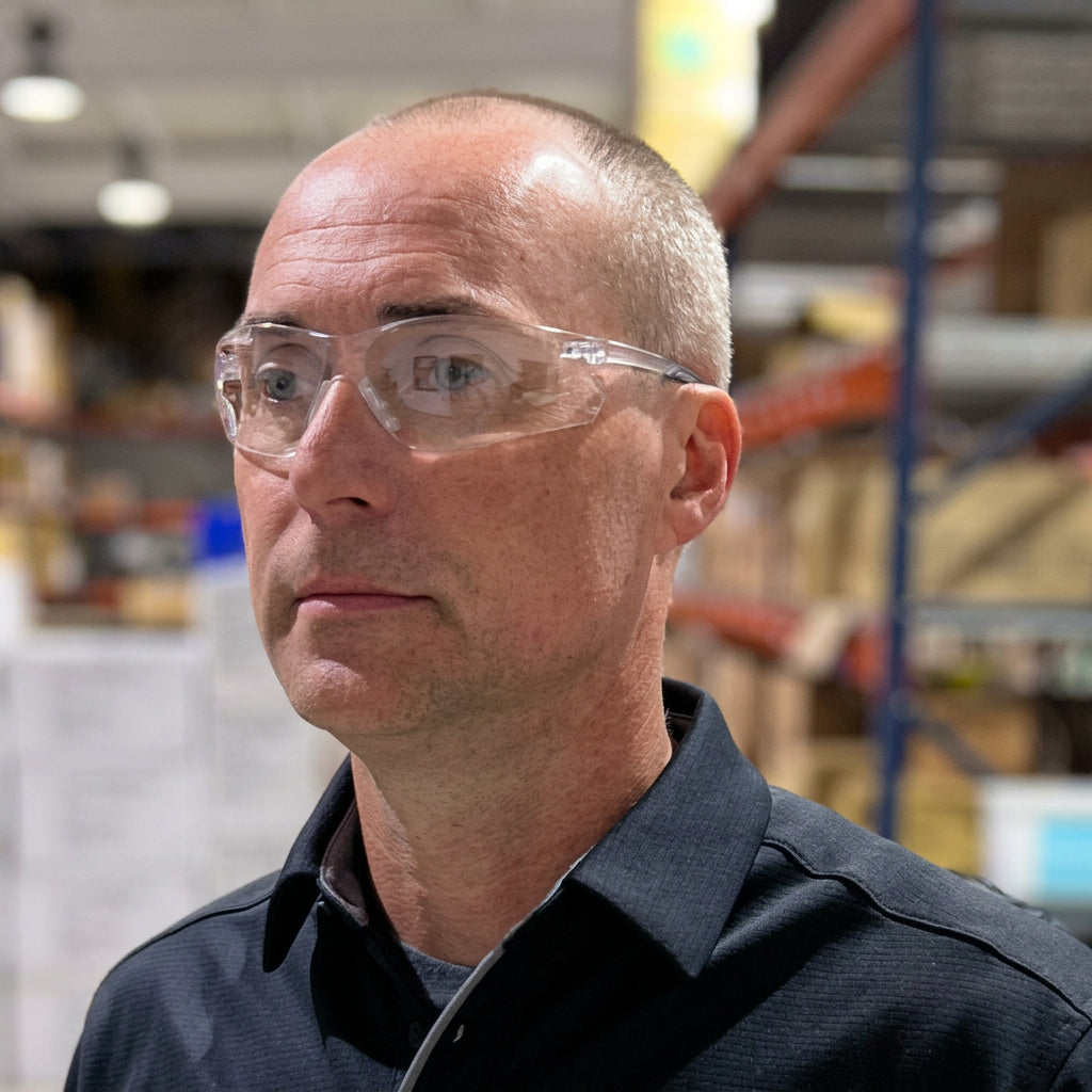 Metel M20 ME-2010ST Safety Glasses with Clear Anti-Fog Lenses Lifestyle