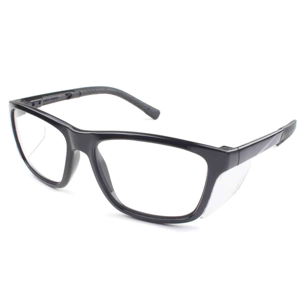 Metel M40 Safety Glasses with Black Frame and Clear Lenses
