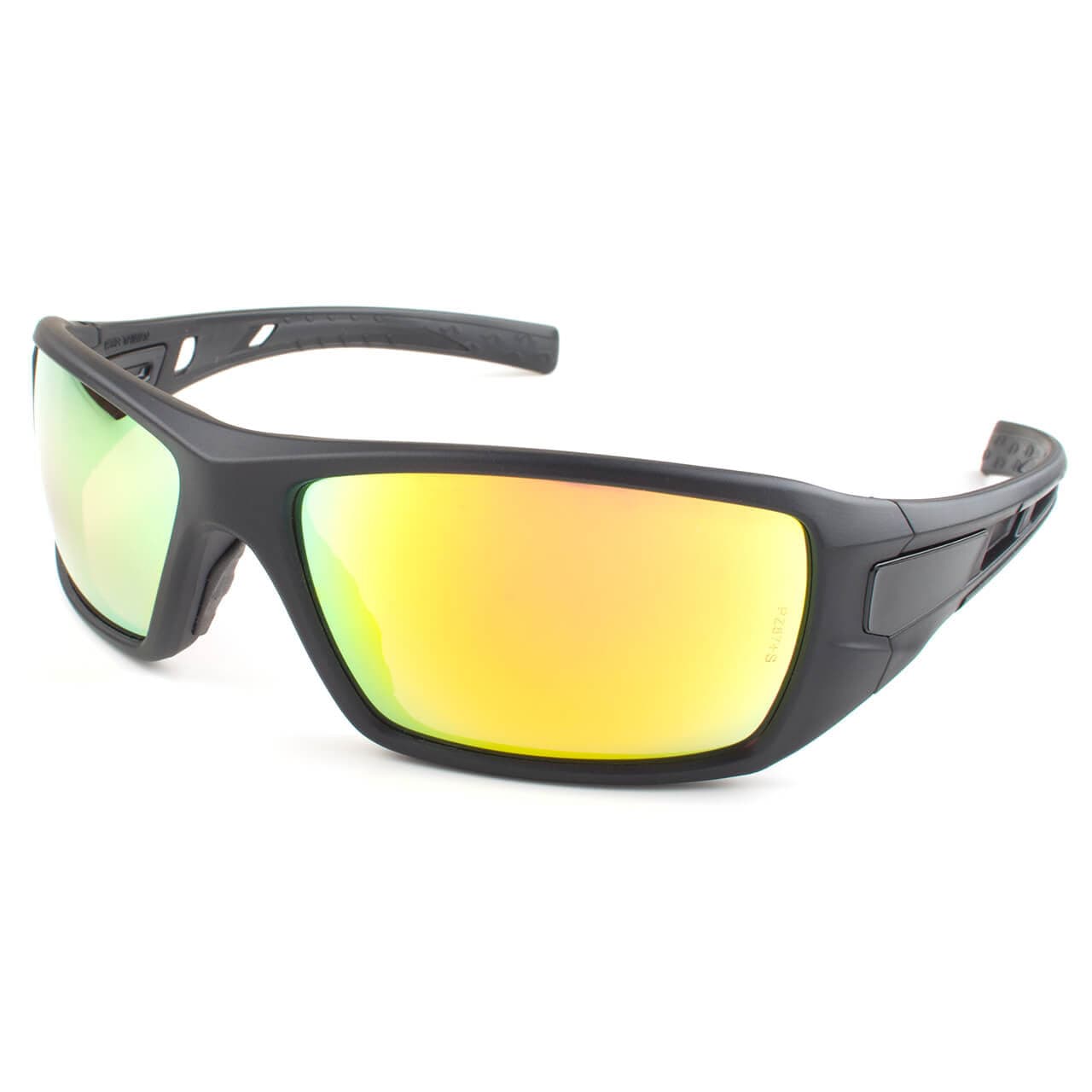 Metel M30 Safety Sunglasses Black Frame w Orange Mirror Lens