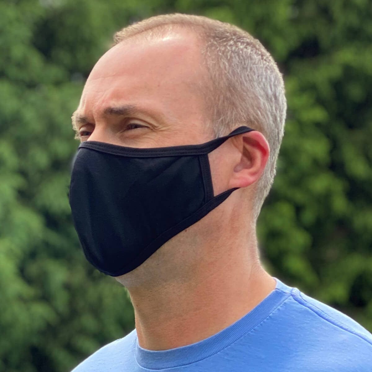 Cloth Face Mask Washable And Reusable 100% Cotton - Side View