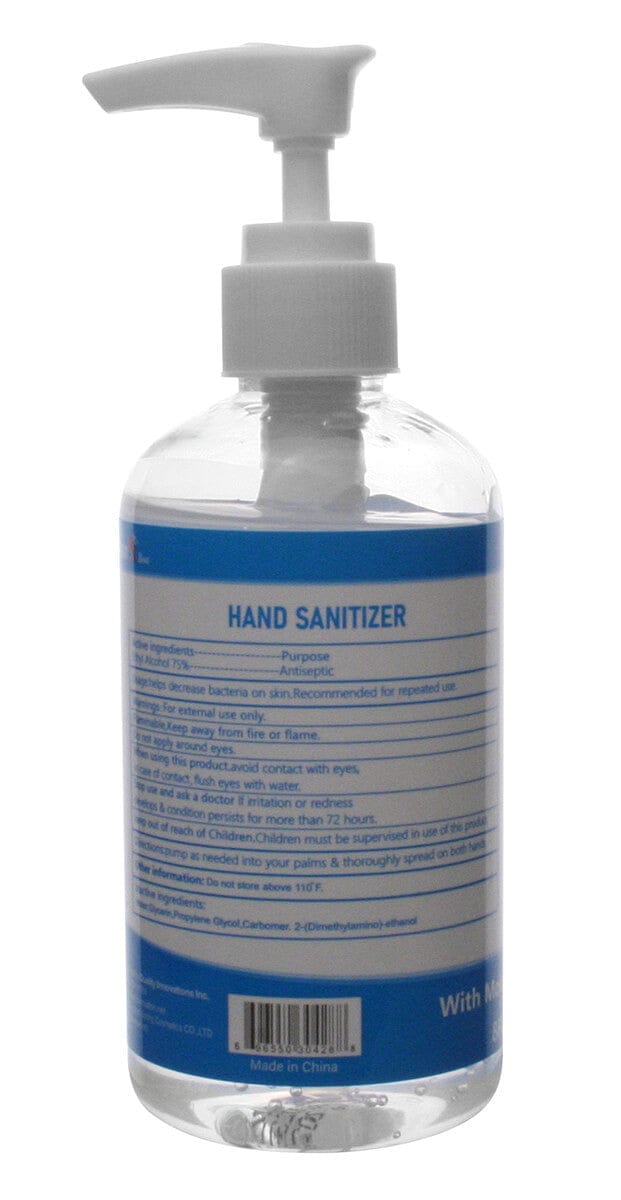 Clean Rx Hand Sanitizer 8oz Pump Bottle (Case of 12) - Back View