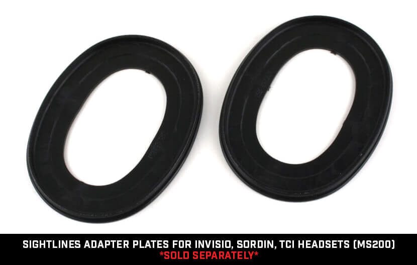 Noisefighters SightLines Adapter Plates For Invisio, Sordin, TCI Headsets MS200