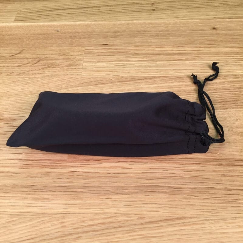 Microfiber Sunglasses Pouch closed with glasses inside