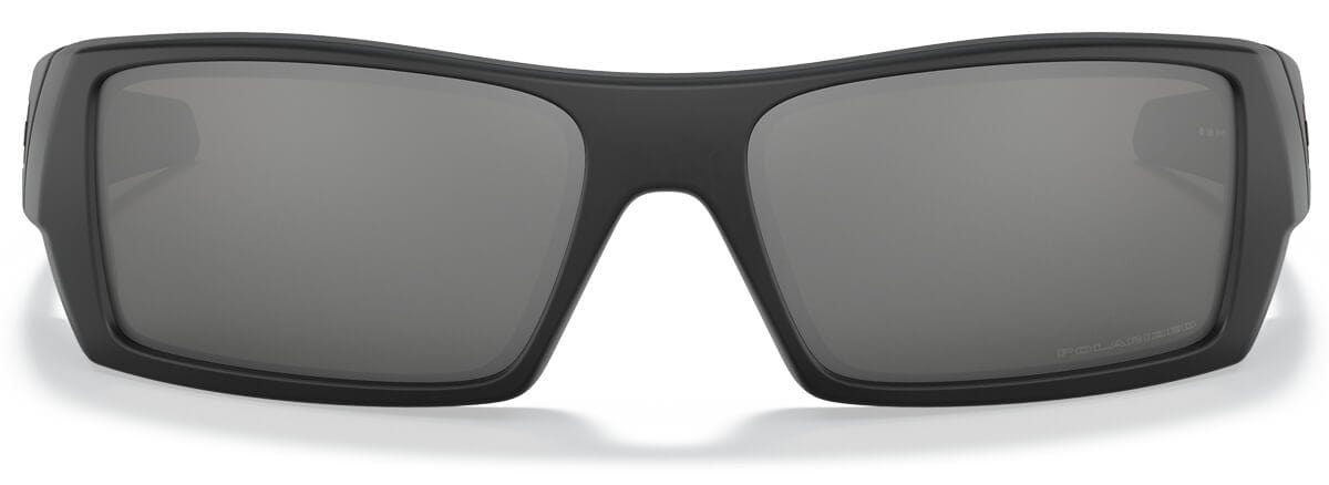 Oakley Gascan Sunglasses with Matte Black Frame and Black Iridium Polarized Lens 12-856 Front