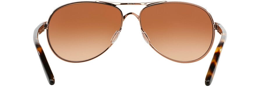 Oakley Feedback Sunglasses with Rose Gold Frame and VR50 Brown Gradient Lens - Back
