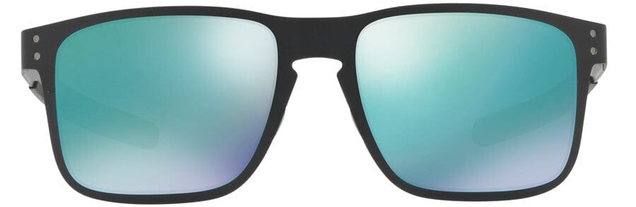 Oakley Holbrook Metal Sunglasses with Matte Black Frame and Jade Iridium Lens - Front