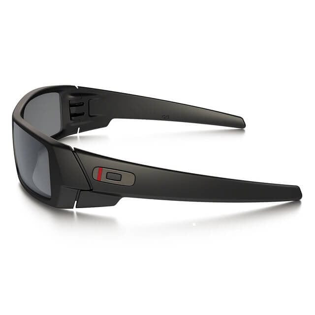 Oakley SI Thin Red Line Gascan Sunglasses with Satin Black Frame and Black Iridium Lens - Side