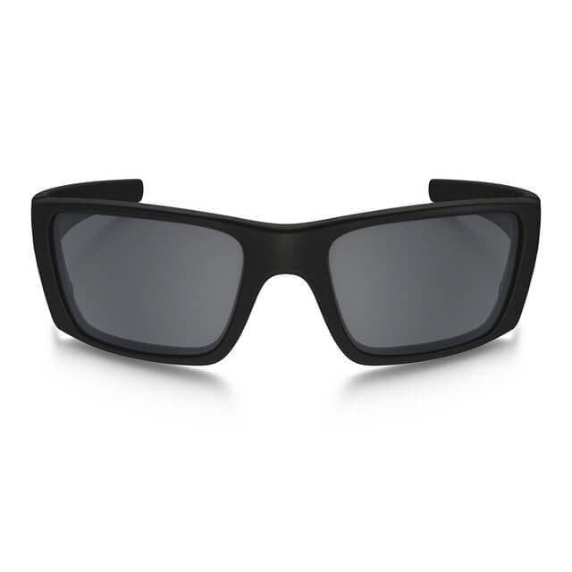 Oakley SI Thin Red Line Fuel Cell Sunglasses with Satin Black Frame and Black Iridium Lens - Front
