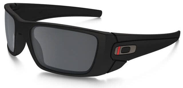 Oakley SI Thin Red Line Fuel Cell Sunglasses with Satin Black Frame and Black Iridium Lens OO9096-I060