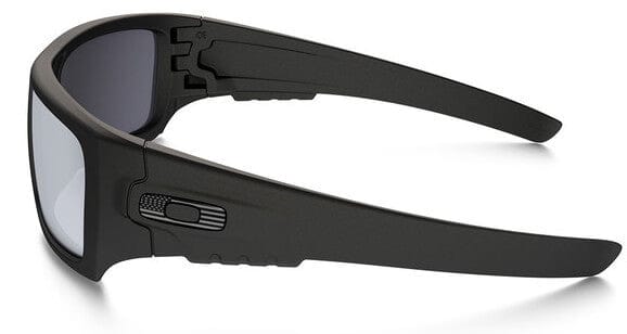 Oakley SI Ballistic Det Cord Sunglasses with Matte Black Tonal Flag Frame and Grey Lens - Side