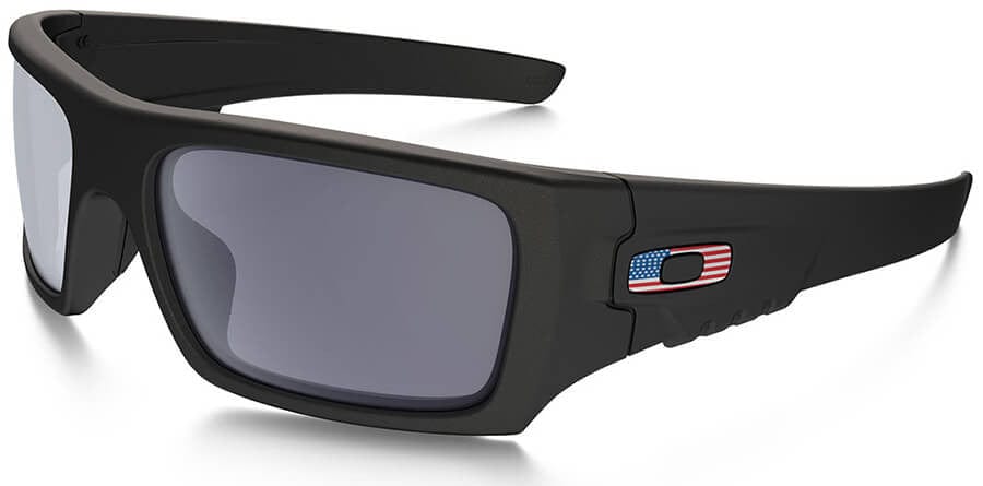 Oakley SI Ballistic Det Cord Sunglasses Matte Black USA Flag Frame Grey Lens OO9253-11