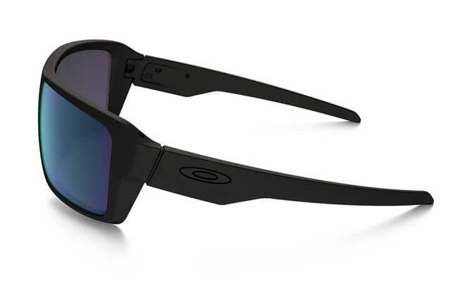Oakley SI Double Edge Sunglasses with Matte Black Frame and Prizm Maritime Polarized Lens - Side