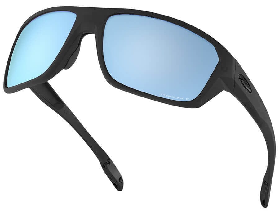 Oakley SI Split Shot Sunglasses with Matte Black Frame and Prizm Deep Water Polarized Lens - Angle