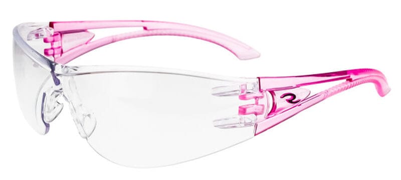 Radians Optima OP6710ID Safety Glasses with Pink Frame and Clear Lens
