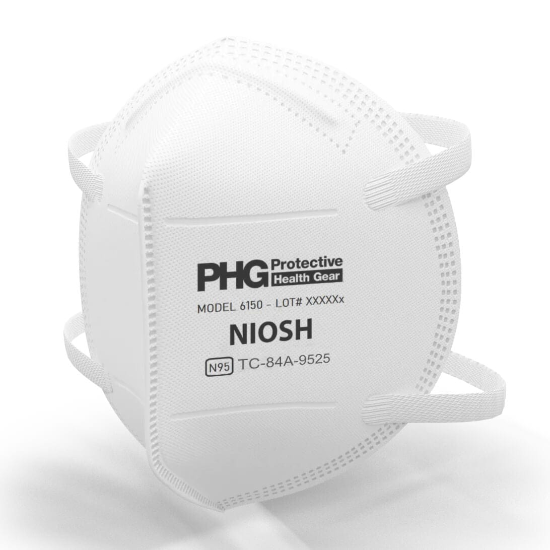 Protective Health Gear 6150 N95 Respirator NIOSH-Approved