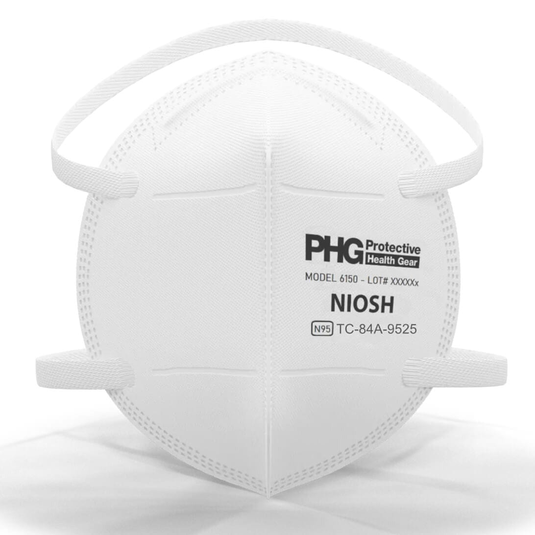 PHG 6150 N95 Respirator NIOSH-Approved Front View