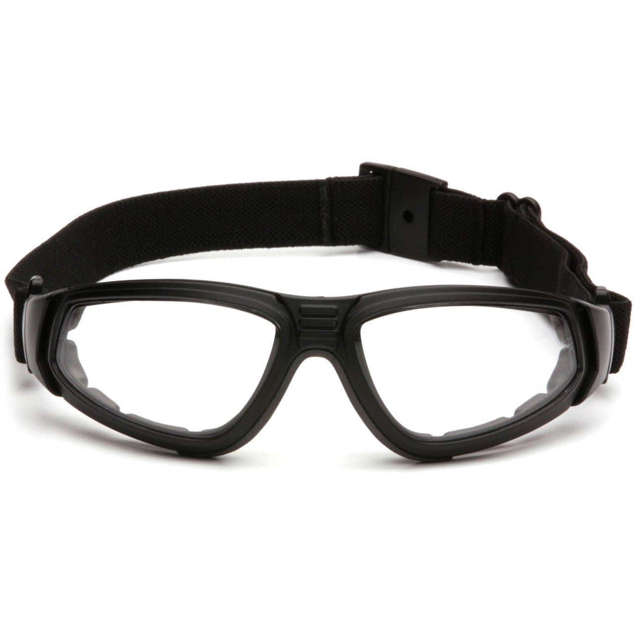Pyramex XSG Goggle Black Frame Clear Anti-Fog Lens with Strap GB4010ST Front