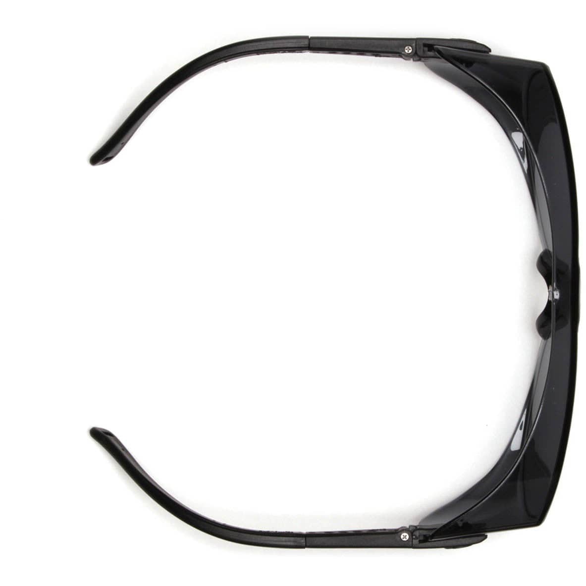 Pyramex S3520SJ OTS Safety Glasses Black Temples Gray Lens Top View