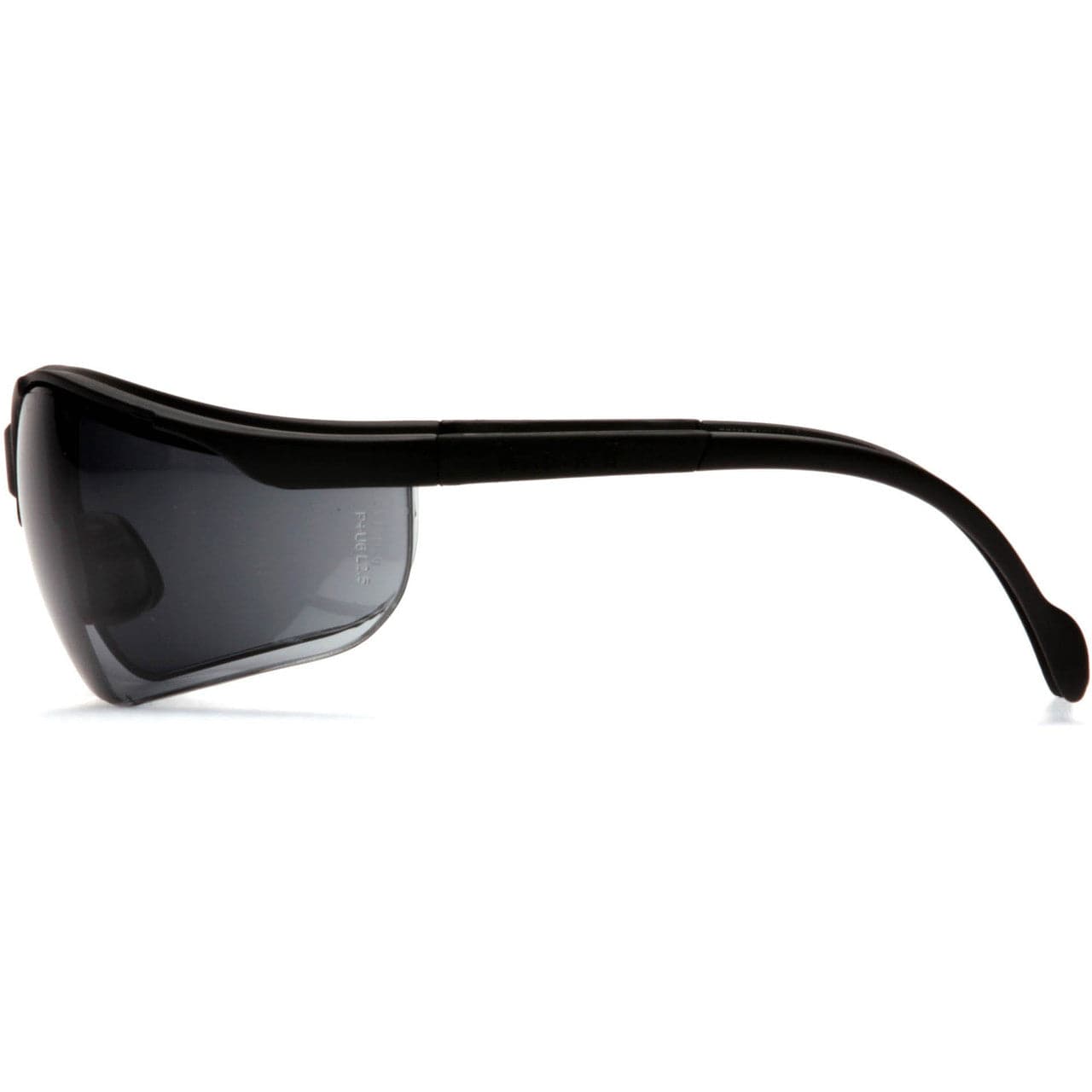 Pyramex Venture 2 Safety Glasses Black Frame Gray Lens SB1820S Side View