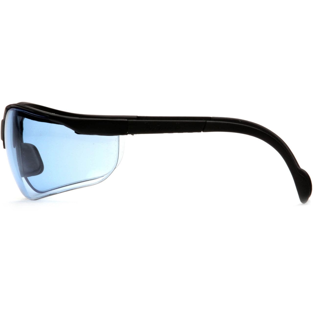 Pyramex Venture 2 Safety Glasses Black Frame Infinity Blue Lens SB1860S Side View