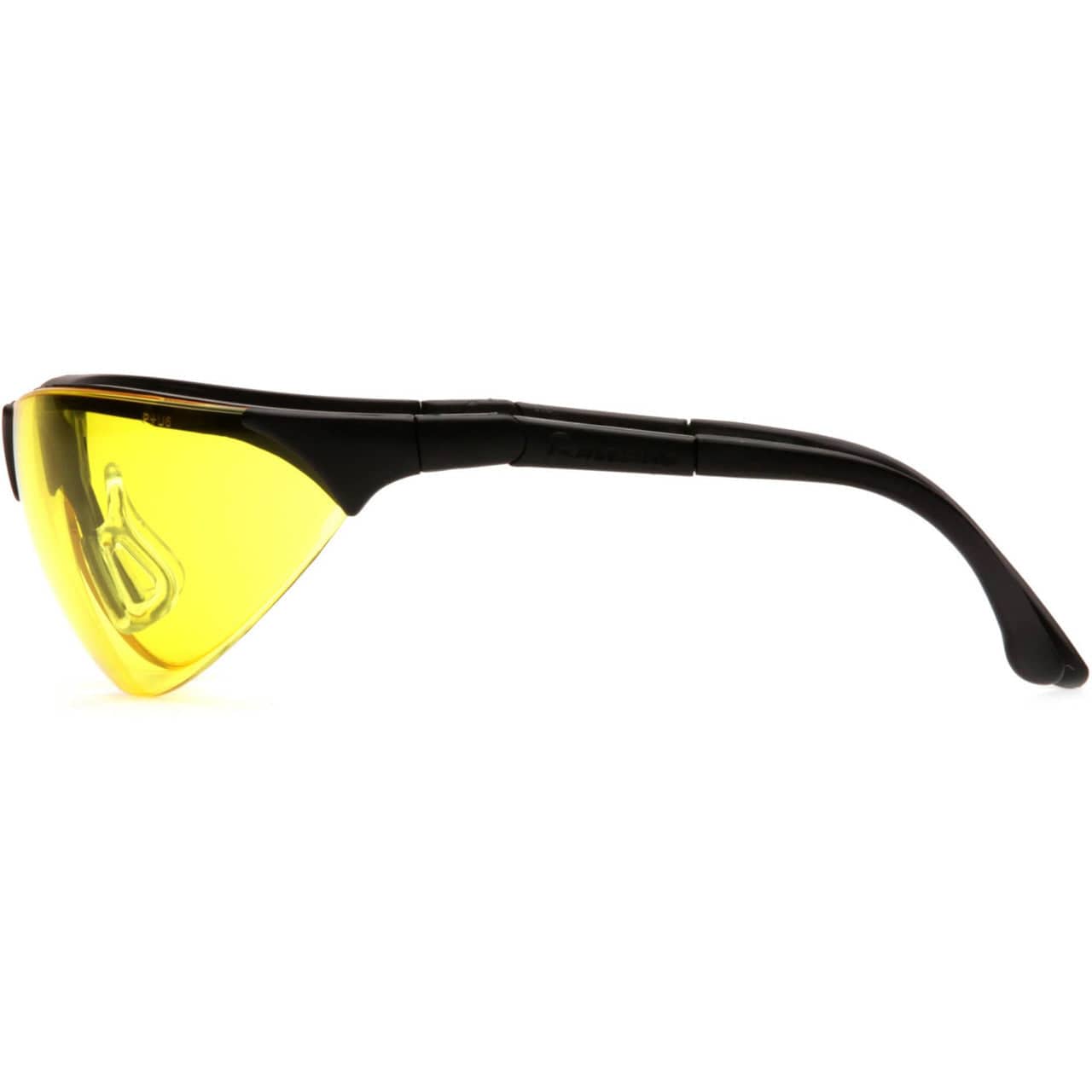Pyramex Rendezvous Safety Glasses Black Frame Amber Lens SB2830S Front