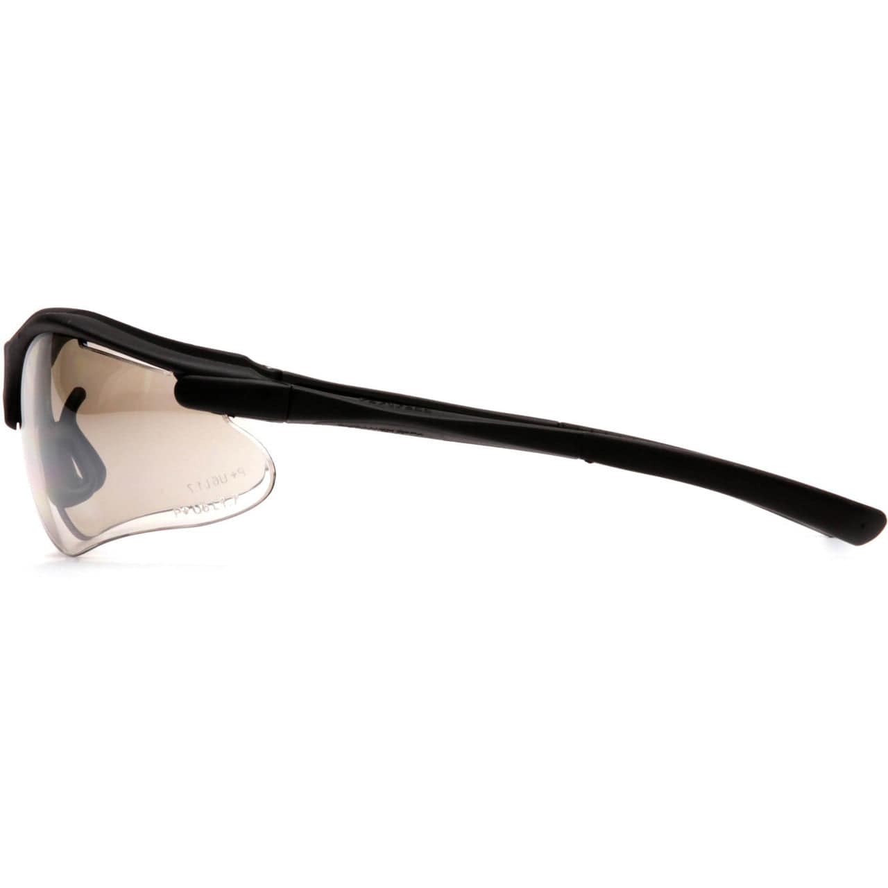Pyramex Fortress Safety Glasses with Black Frame and Indoor/Outdoor Lens SB3780D Side View