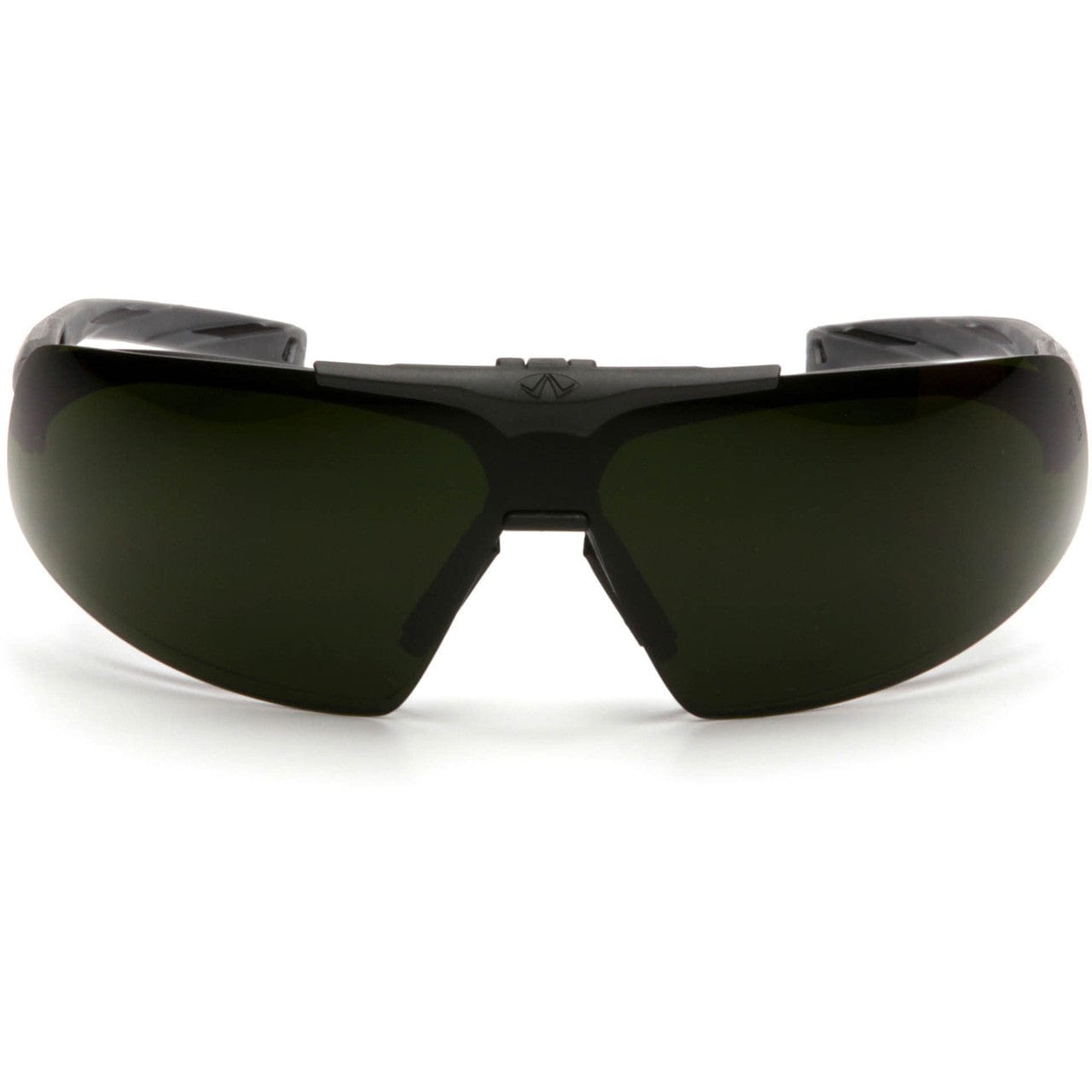 Pyramex Onix Plus Safety Glasses with Clear Anti-Fog Lens and Shade 5 Flip Lens Front View
