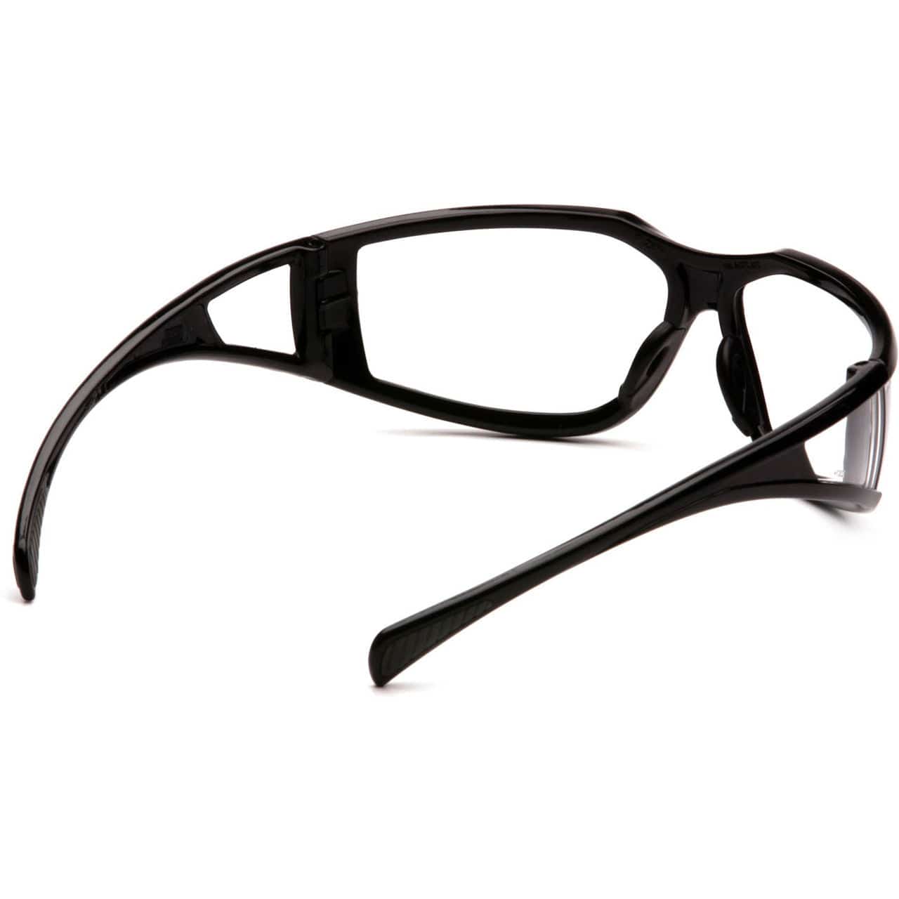 Pyramex Exeter Safety Glasses with Black Frame and Clear Anti-Fog Lens SB5110DT Back