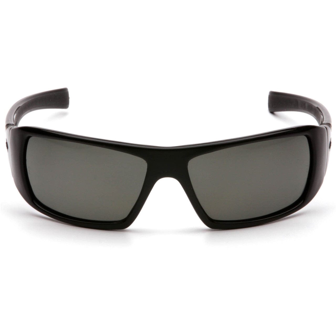 Pyramex Goliath Safety Glasses with Black Frame and Gray Polarized Lens SB5621D Front View