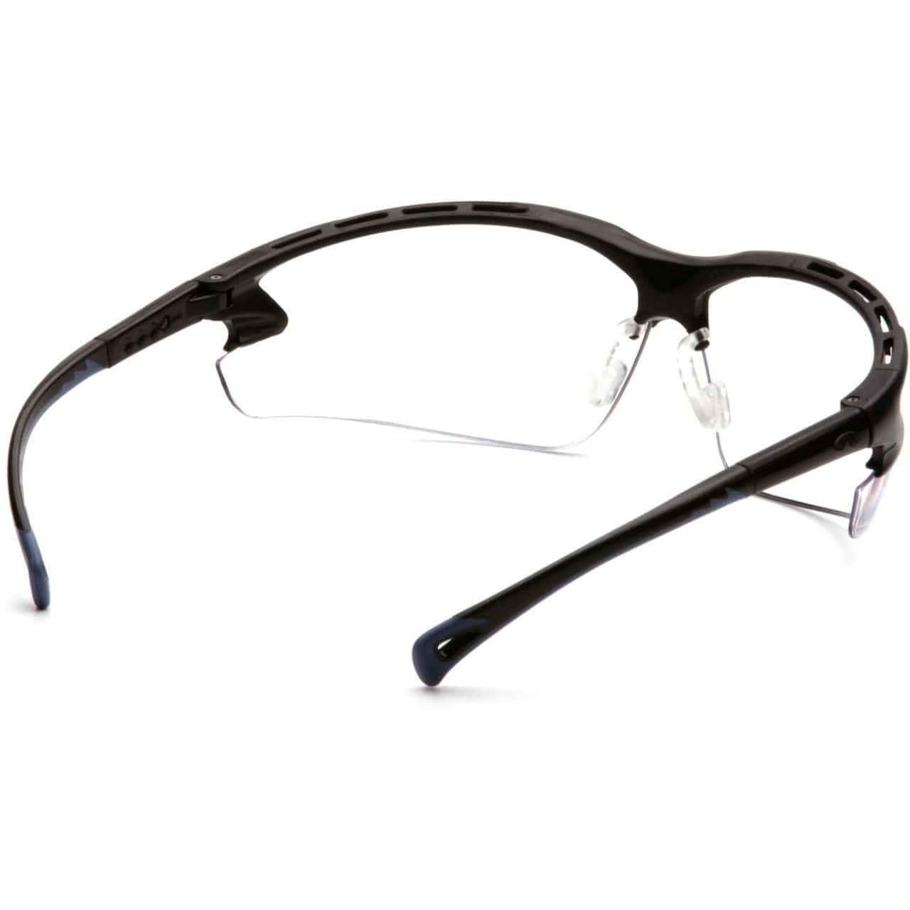 Pyramex Venture 3 Safety Glasses with Black Frame and Clear Anti-Fog Lens SB5710DT Inside View