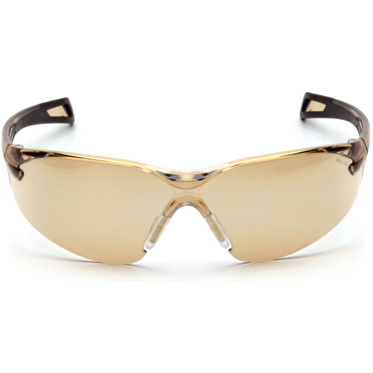 Pyramex PMXSlim SB7138S Safety Glasses with Black Temples and Bronze Lens Front View